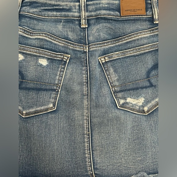 American Eagle Denim Skirt with Distress - Picture 2 of 2